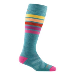 Darn Tough Snowburst OTC Midweight Sock Women's in Aqua